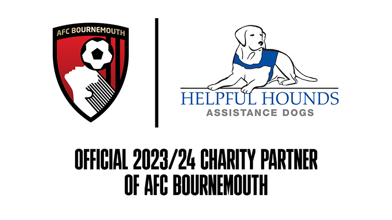 Helpful Hounds, official charity partner of AFC Bournemouth logo